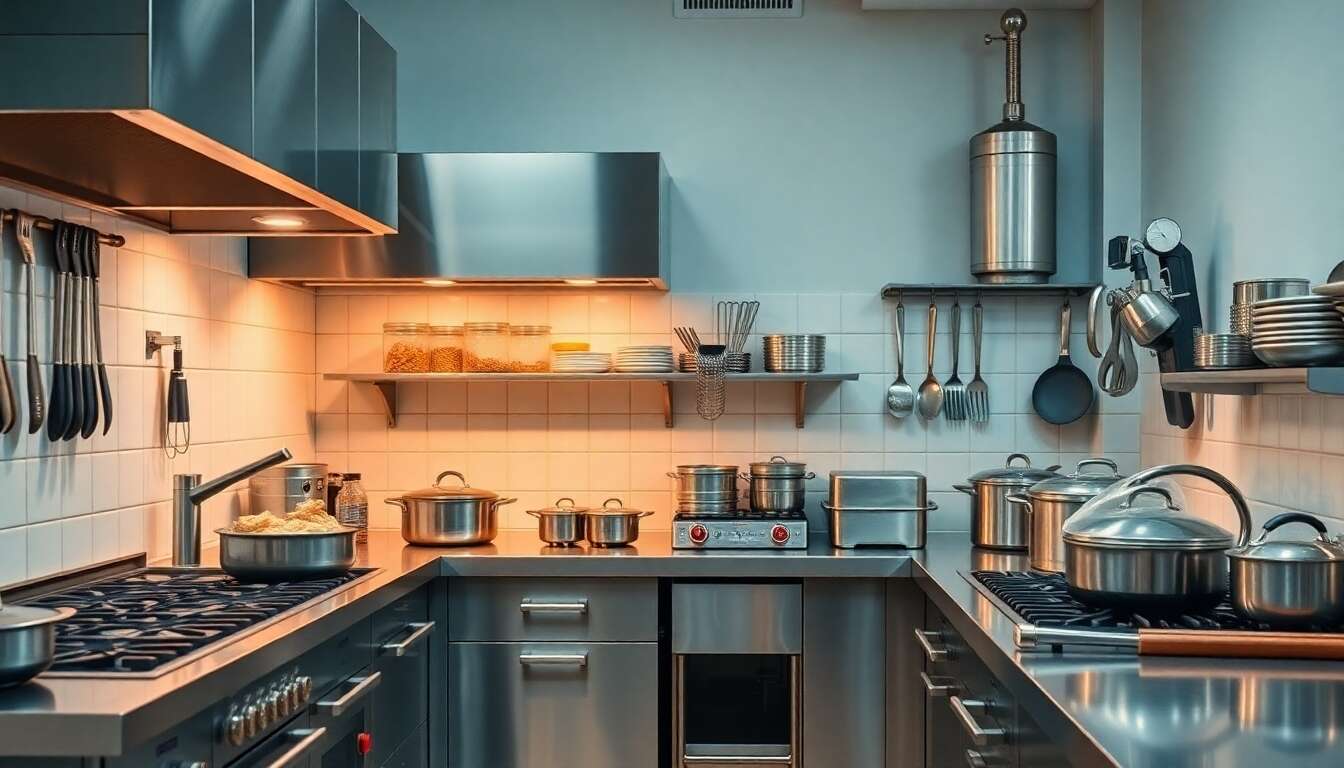 Équipement essentiel pour une cuisine professionnelle
