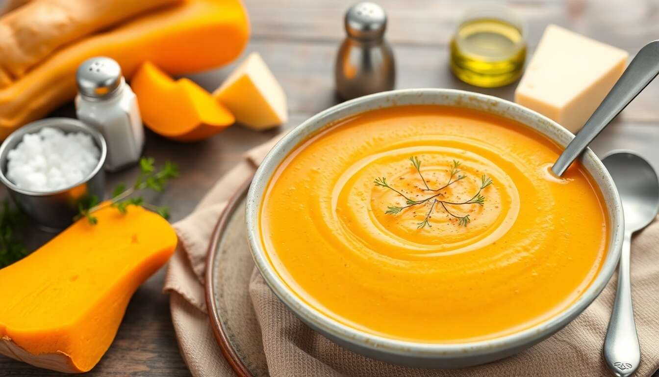 Soupe à la courge et Vache qui rit : recette gourmande