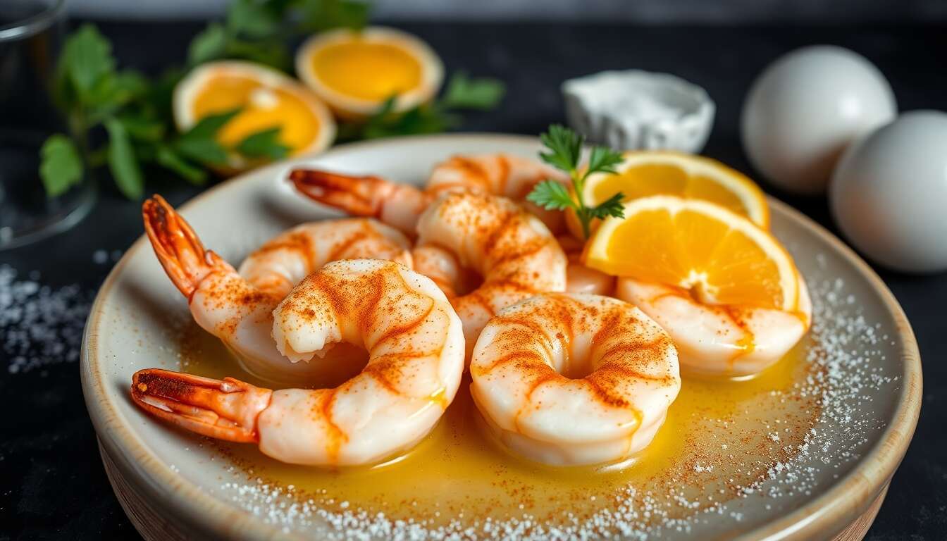 Crevettes grillées au sabayon de clémentine et cannelle : recette gourmande