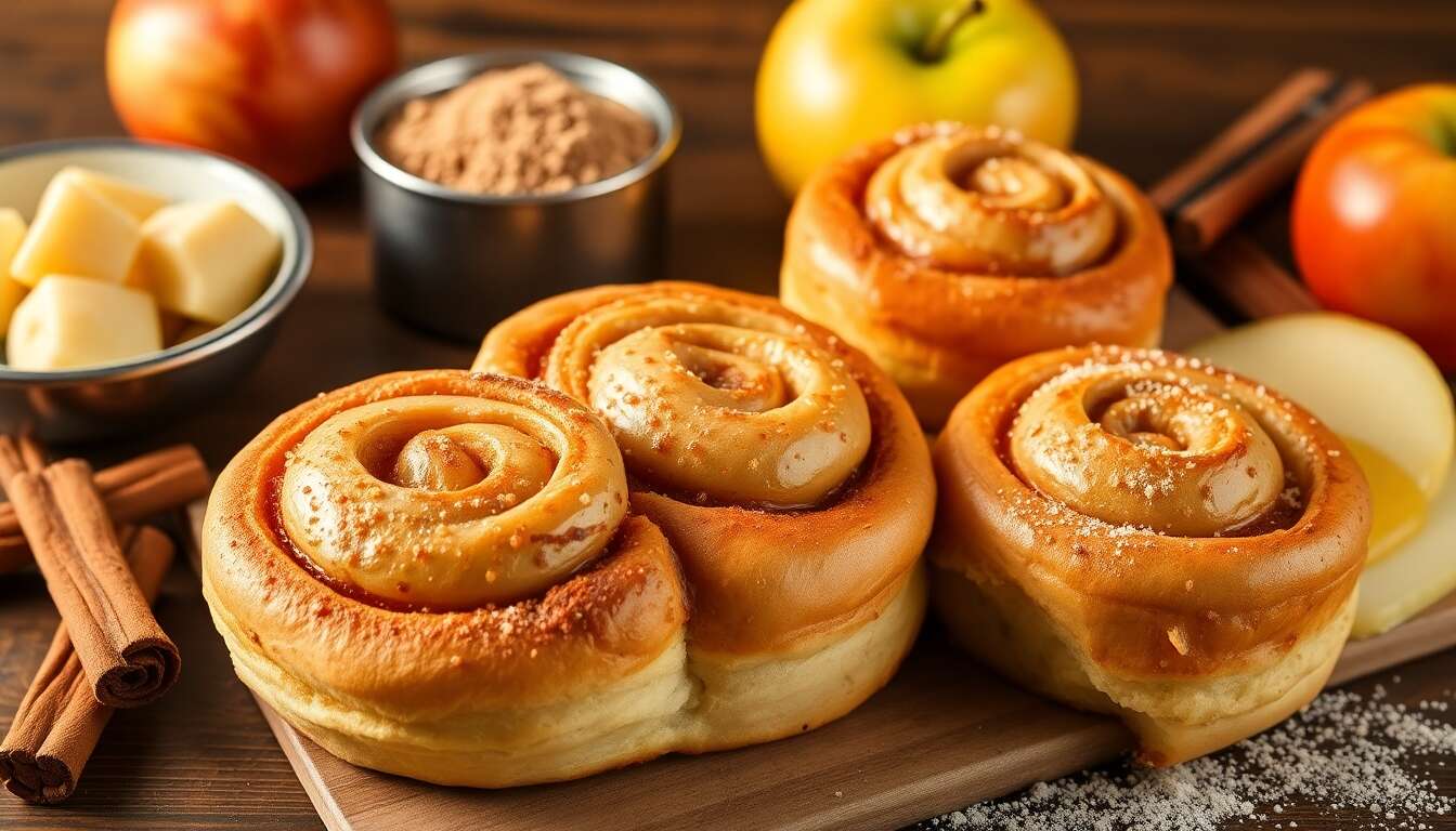 Roulés aux pommes et à la cannelle : une recette gourmande