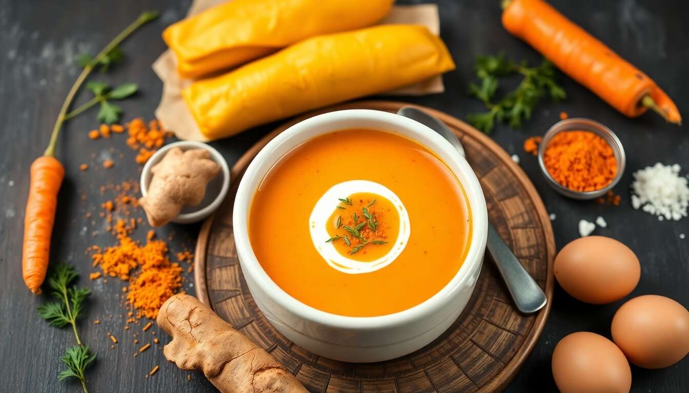 Soupe de carottes au gingembre : recette réconfortante et épicée