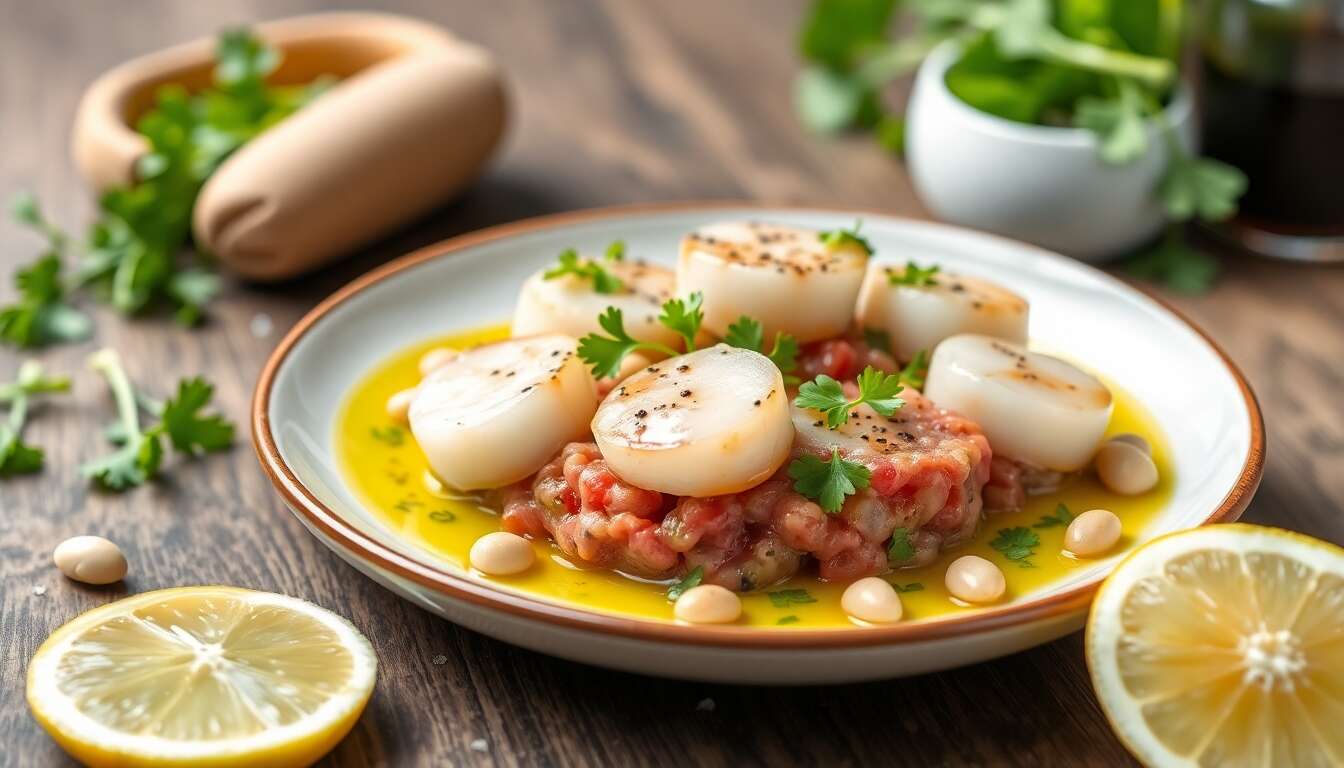 Tartare de Saint-Jacques au coulis de cresson : une recette gourmande