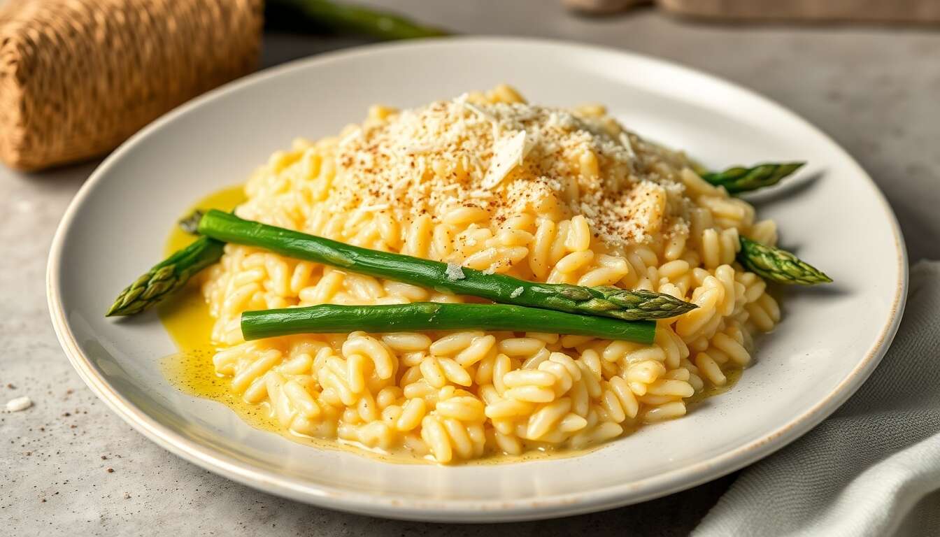 Recette du risotto aux asperges : un délice crémeux