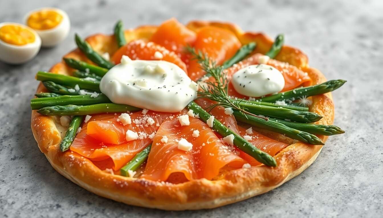 Tarte feuilletée saumon asperges : recette gourmande
