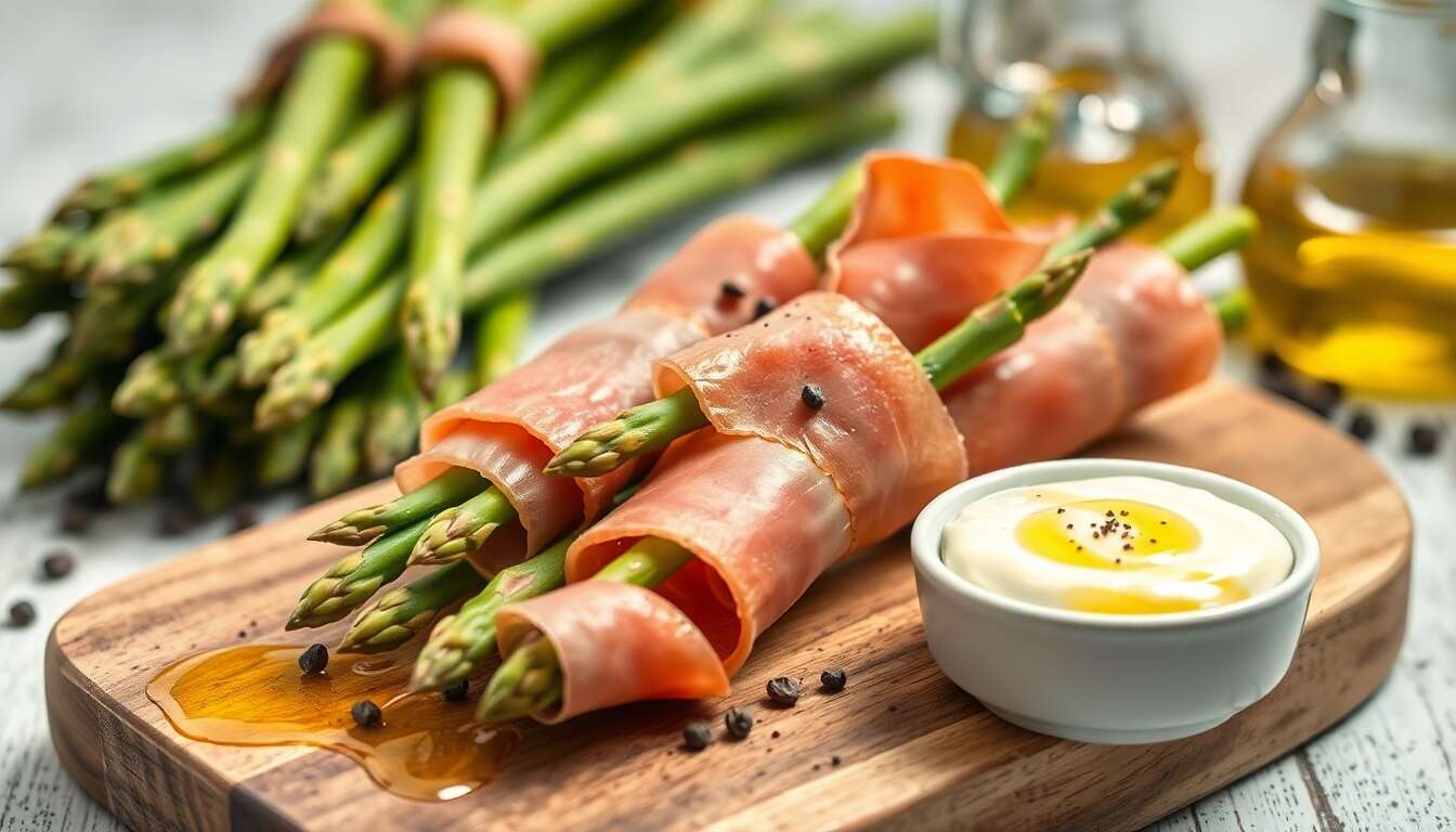 Roulés d'asperges au jambon cru : recette gourmande et facile