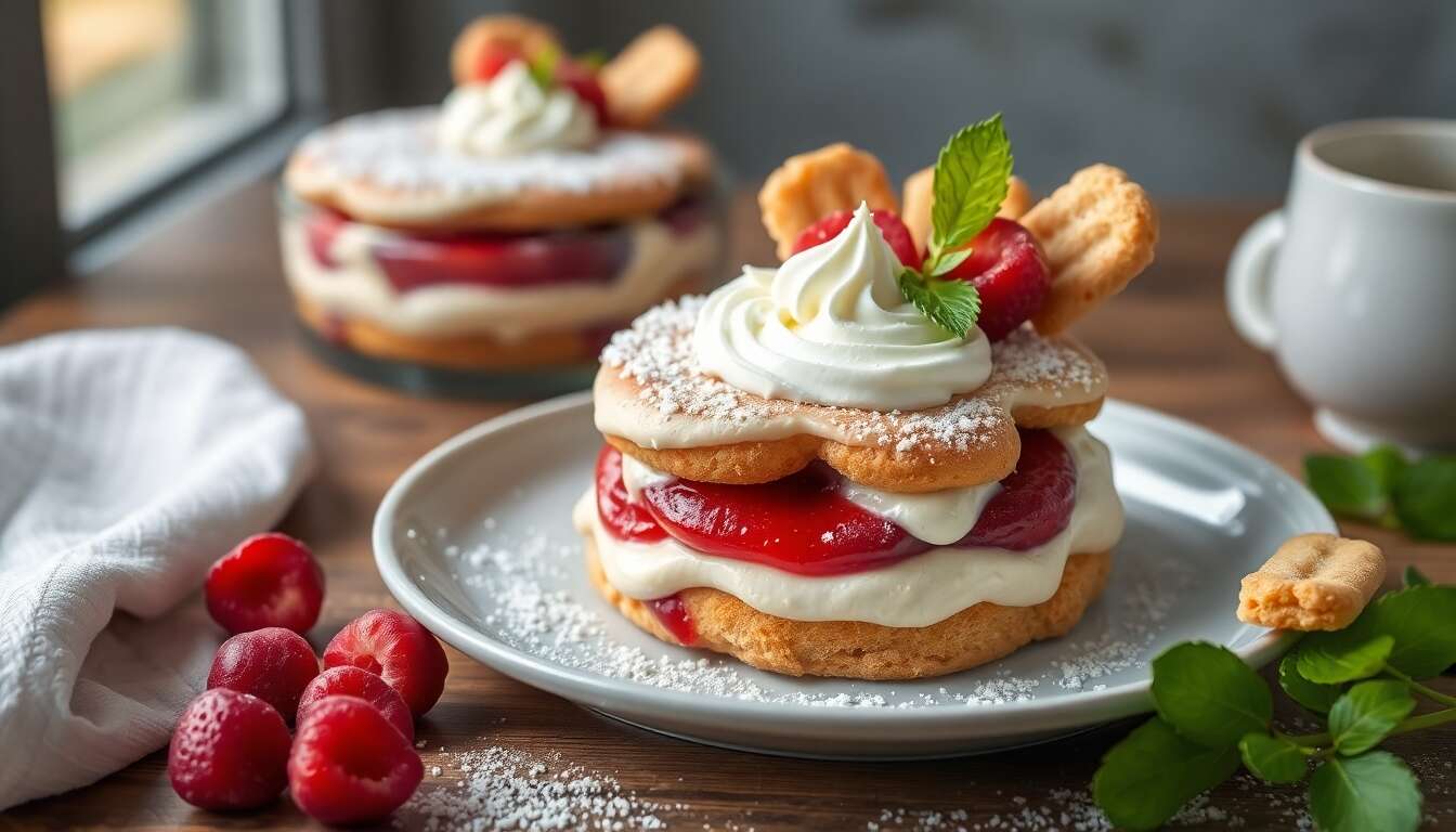 Charlotte à la rhubarbe au Thermomix : recette facile et savoureuse