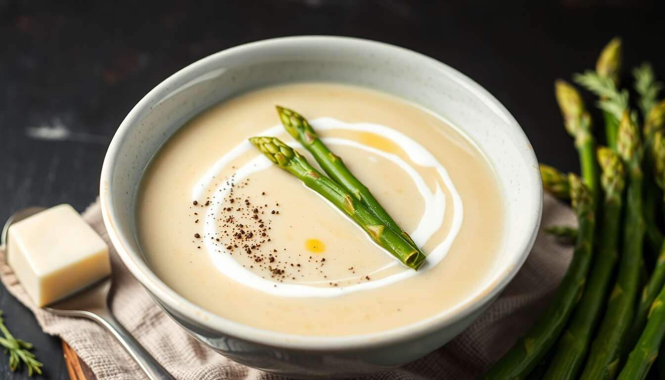 Velouté d'asperges : recette facile et savoureuse