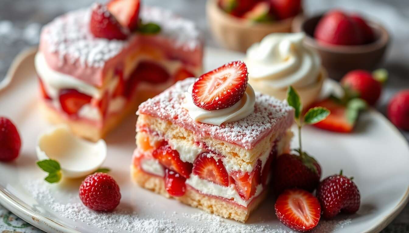 Fraisier revisité par Cyril Lignac : recette gourmande