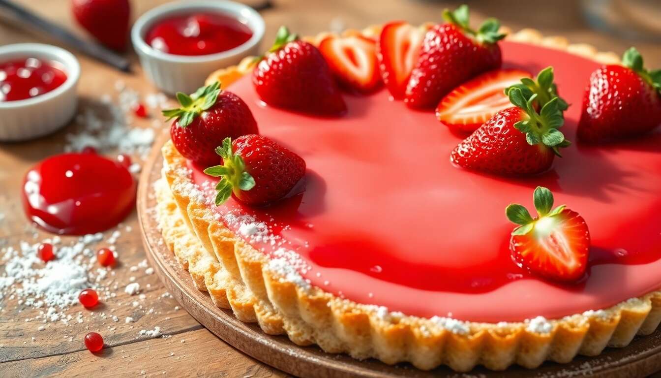Tarte aux fraises et coulis : recette gourmande