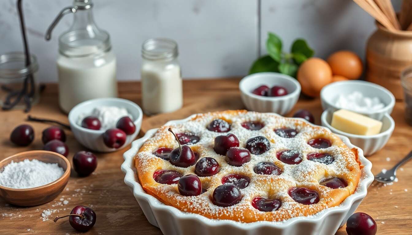 Clafoutis aux cerises : recette facile et crémeuse