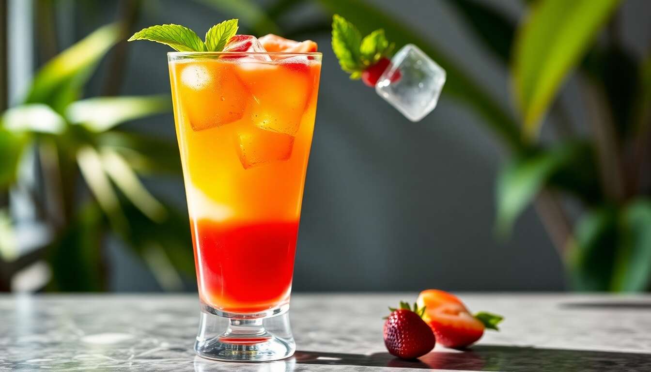 Recette Cocktail Miami Vice : un Mélange Exotique