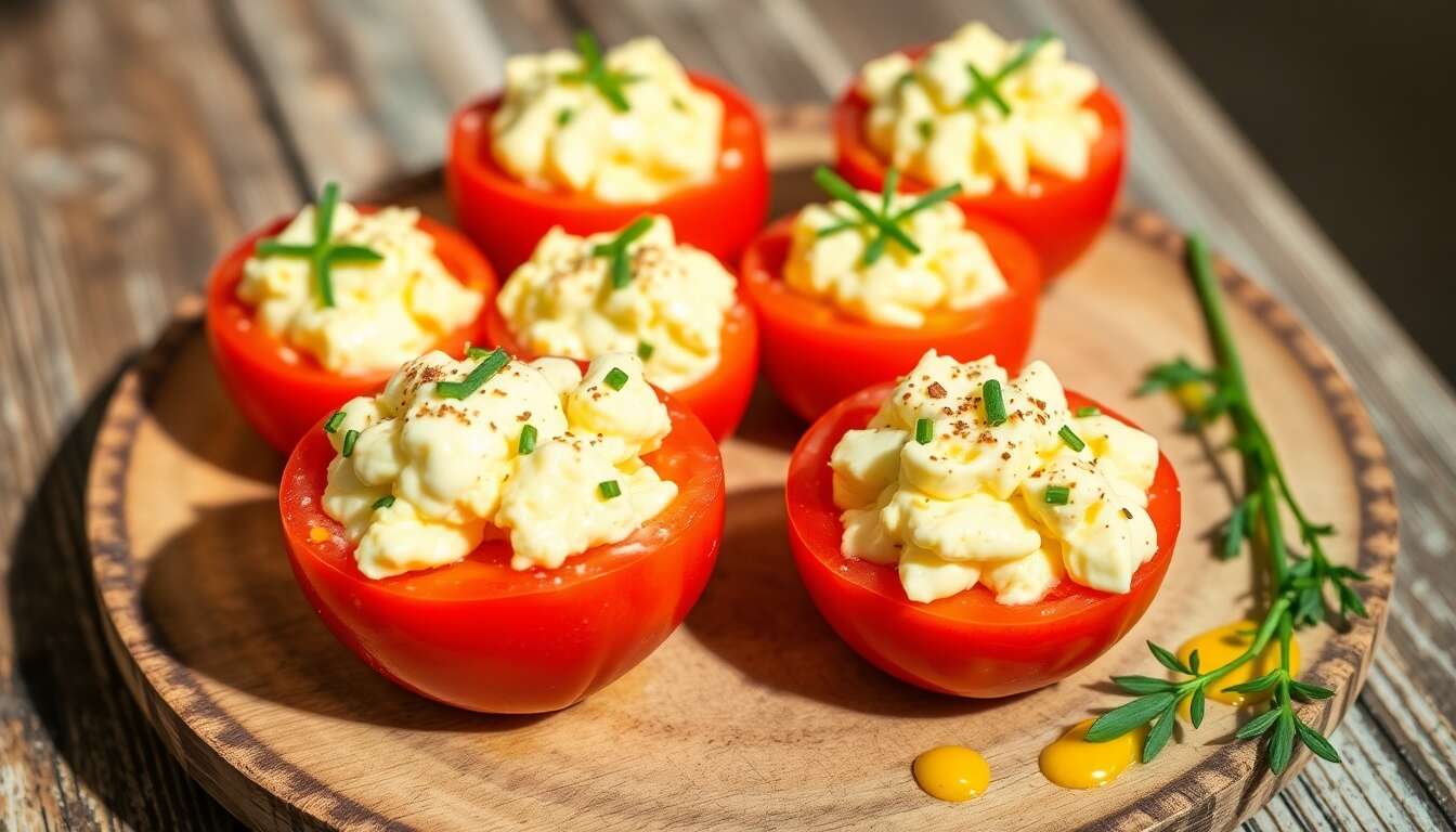 Tomates farcies à la salade d'œufs