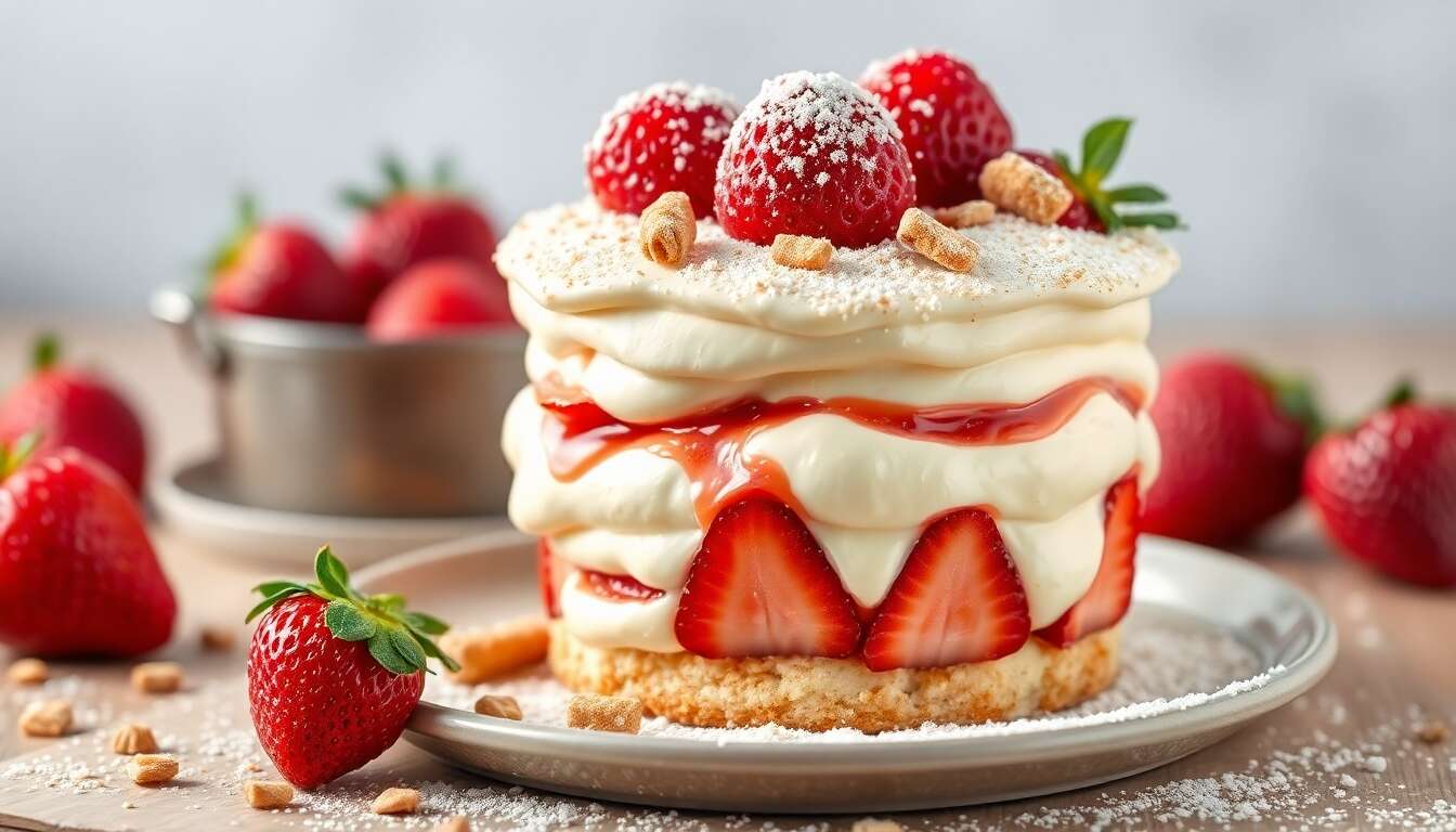 Tiramisu léger aux fraises et spéculoos : la recette gourmande