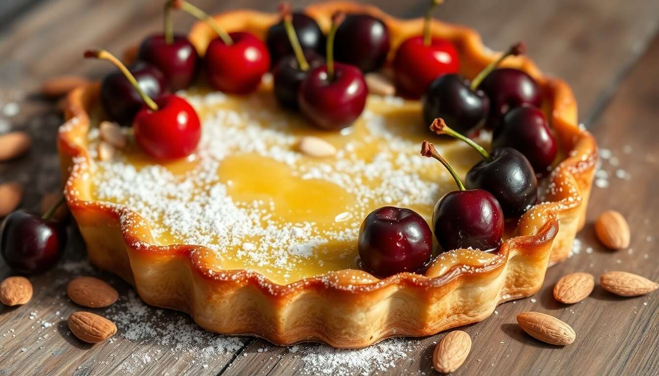 Tarte aux deux cerises en feuilles de brick : recette facile et gourmande