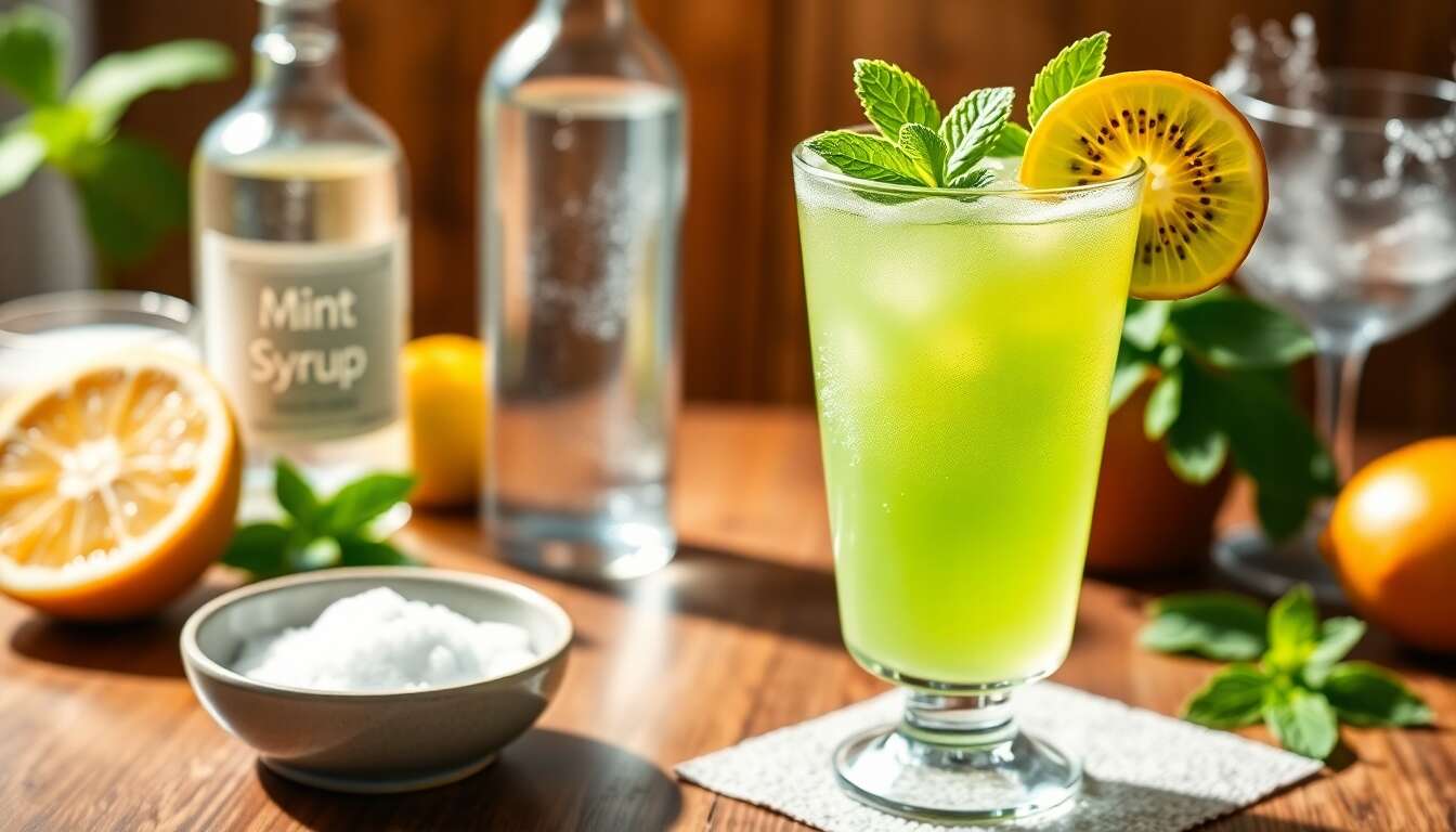 Cocktail Kiwi Citron Menthe : recette Rafraîchissante