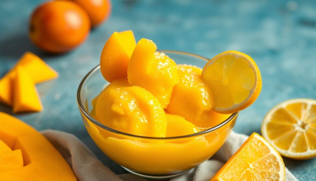 Sorbet à la mangue : recette facile et rafraîchissante