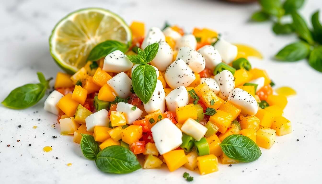 Tartare mangue, avocat et mozzarella : recette fraîche et gourmande