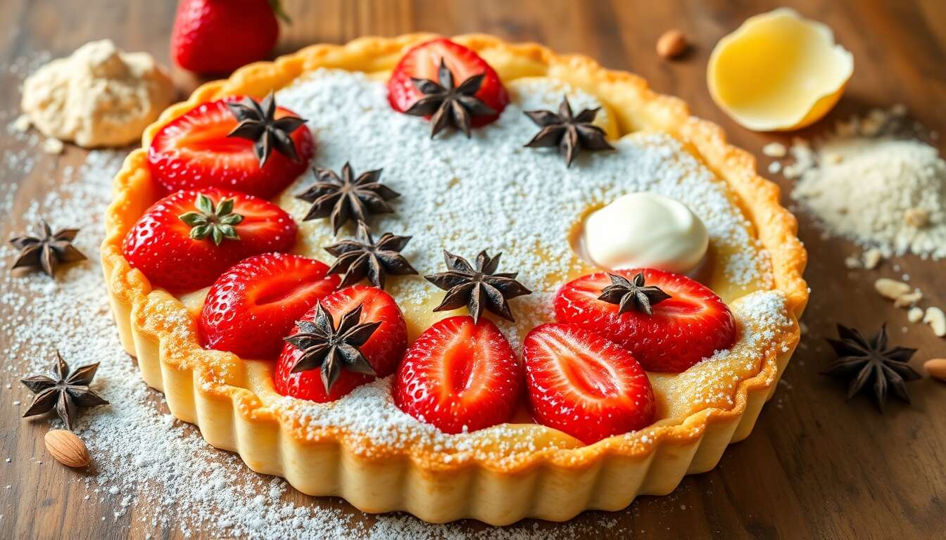 Tarte aux fraises et anis : une recette gourmande