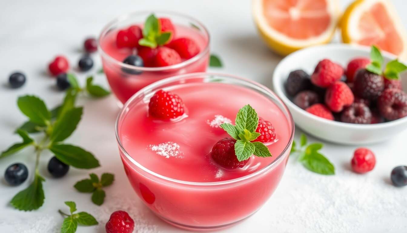 Aspic de fruits rouges à la menthe : un dessert frais et léger
