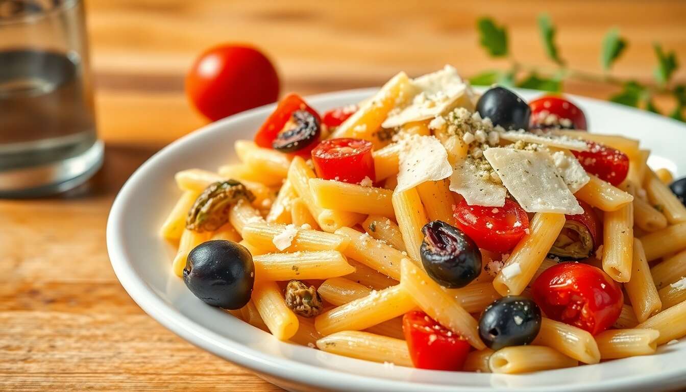Recette de pâtes aux légumes du soleil : un plat ensoleillé et savoureux