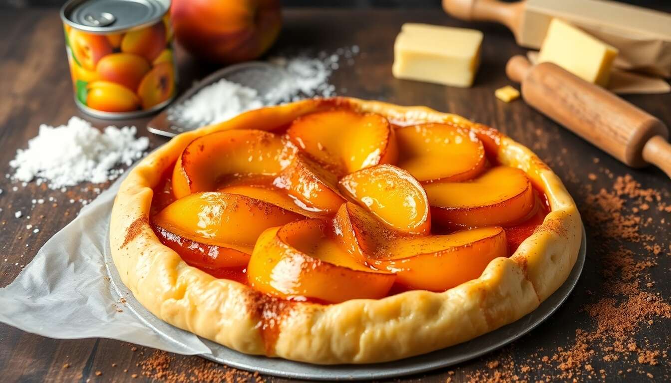 Tarte Tatin aux Pêches : recette Facile et Délicieuse