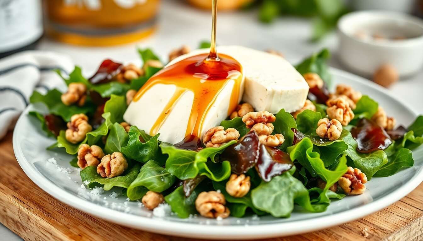 Chèvre frais sur salade : une recette fraîche et savoureuse