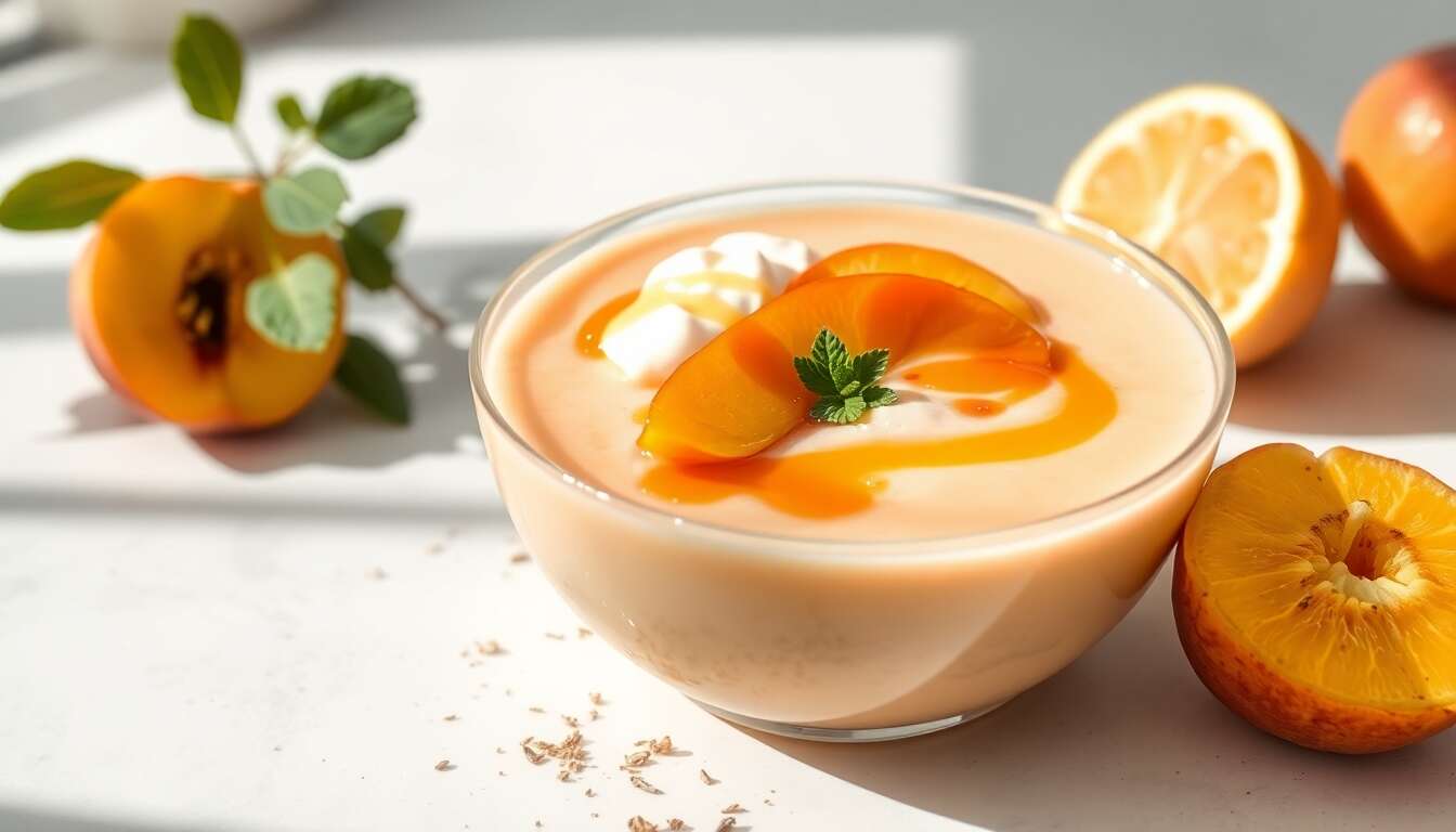 Velouté glacé de pêches : la recette facile et rafraîchissante
