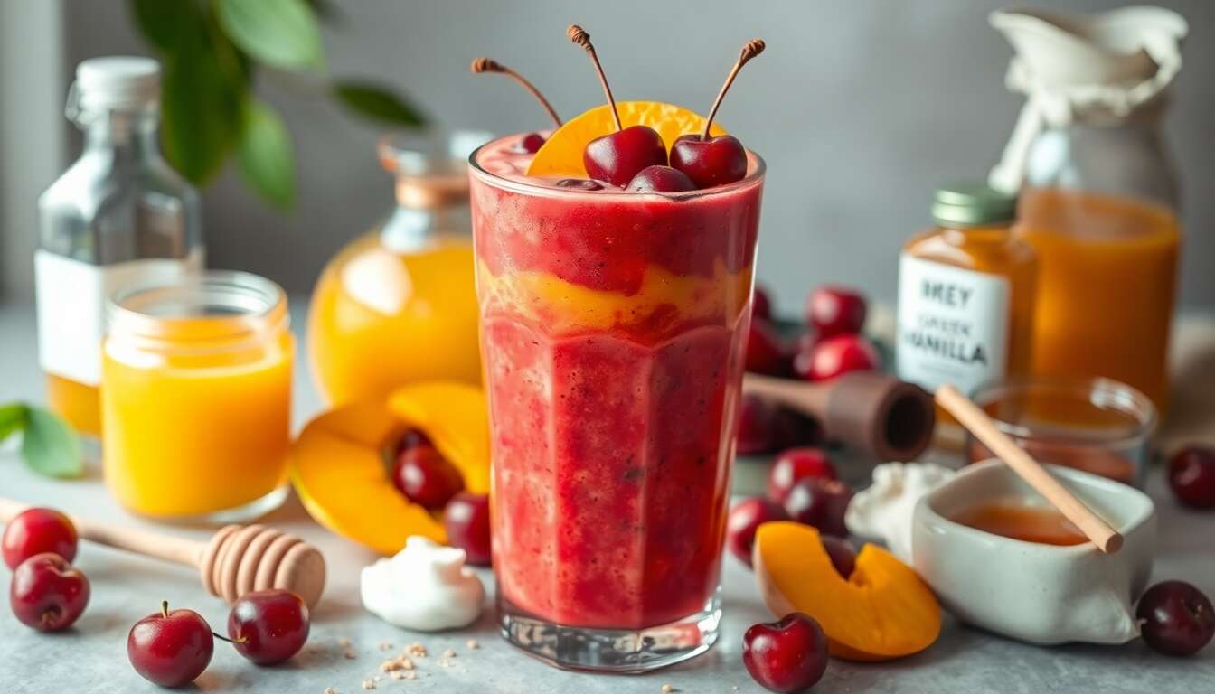 Smoothie cerise-mangue : recette fraîcheur et bien-être