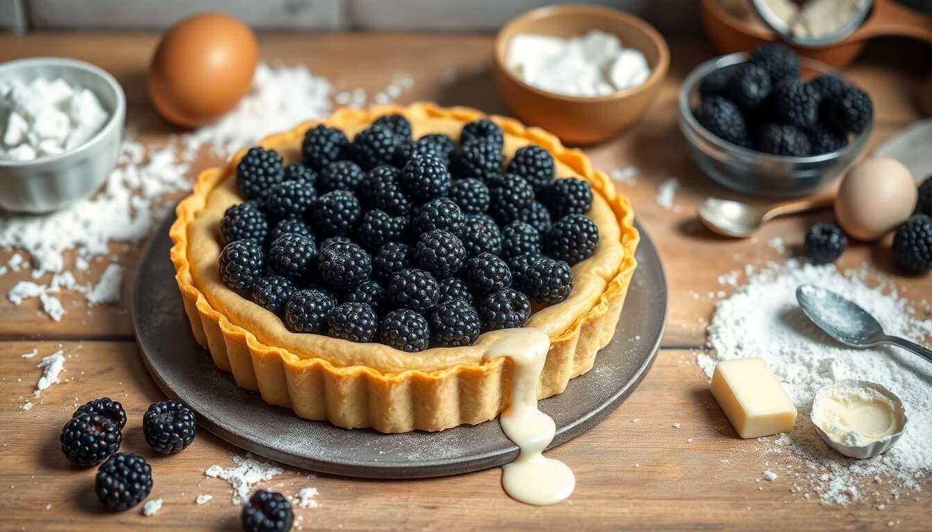 Tarte Mousseline aux Mûres : recette Gourmande et Facile