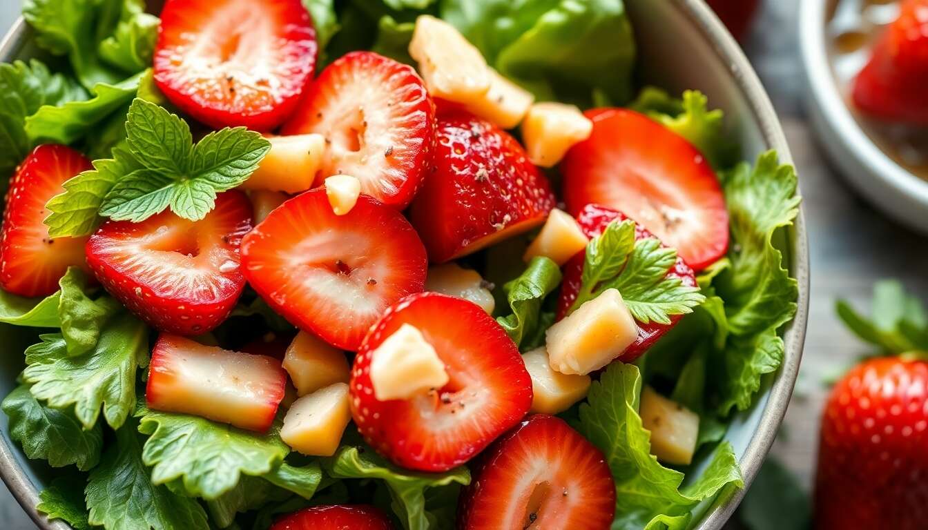 Salade de fraises au gingembre : une recette fraîche et piquante