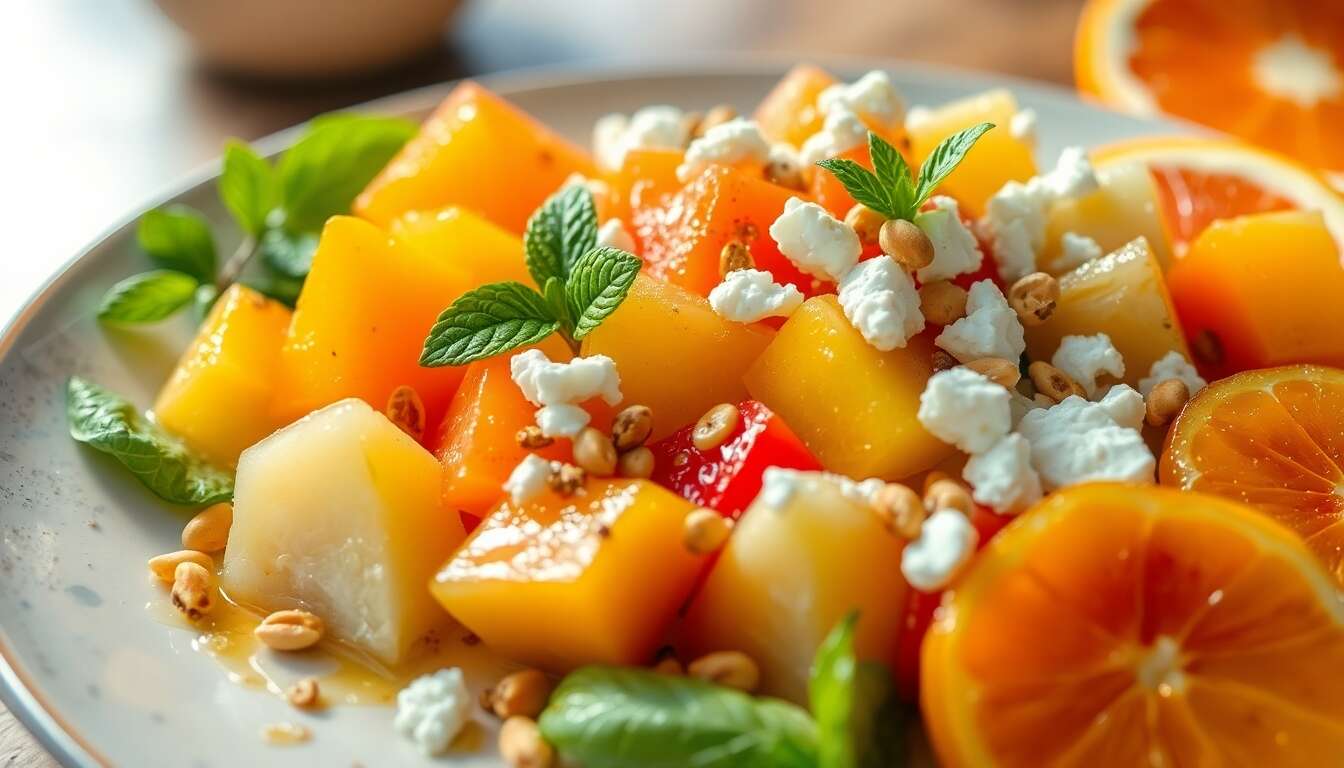 Salade de melon à la mandarine : une recette fraîche et fruitée