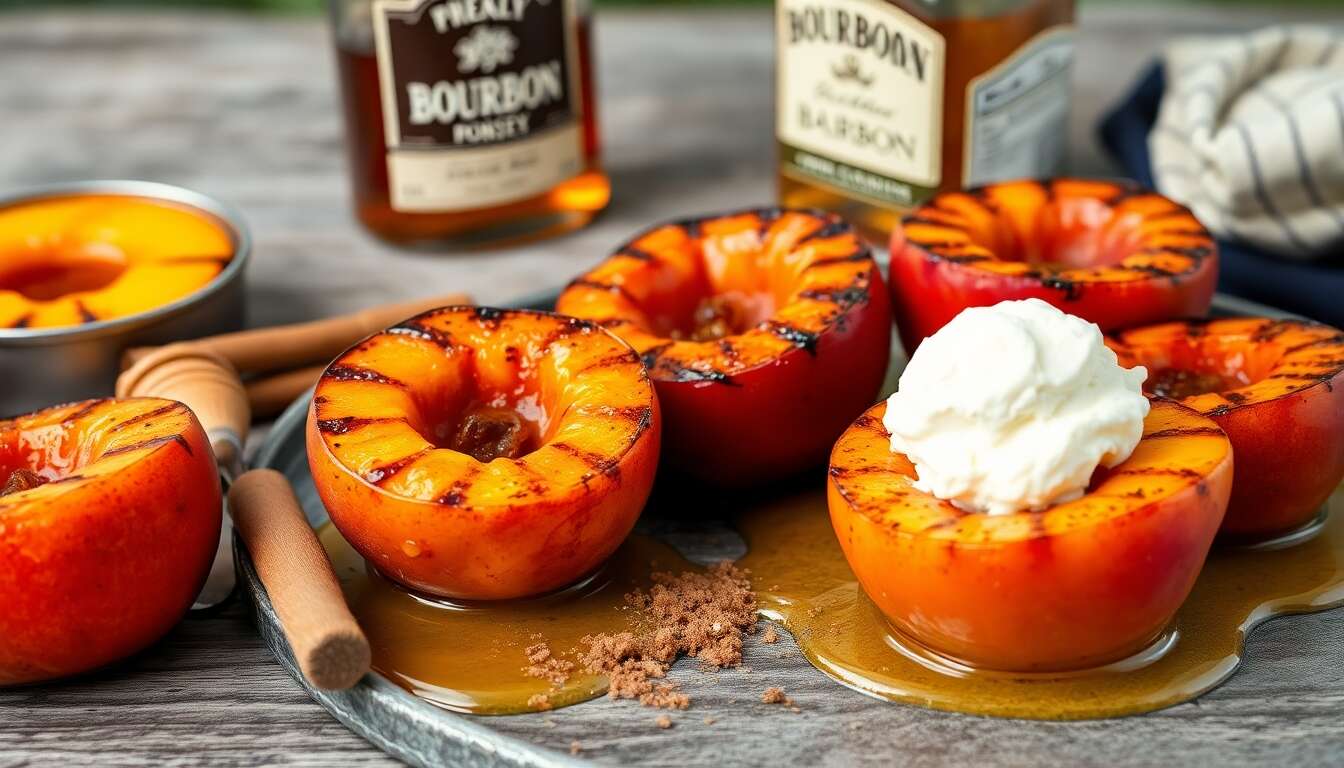 Recette de pêches grillées au barbecue