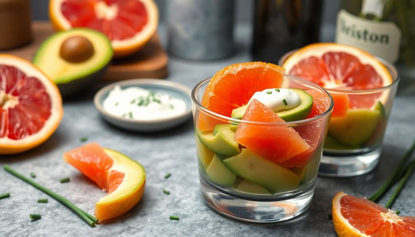 Verrines avocat et pamplemousse : la recette fraîcheur