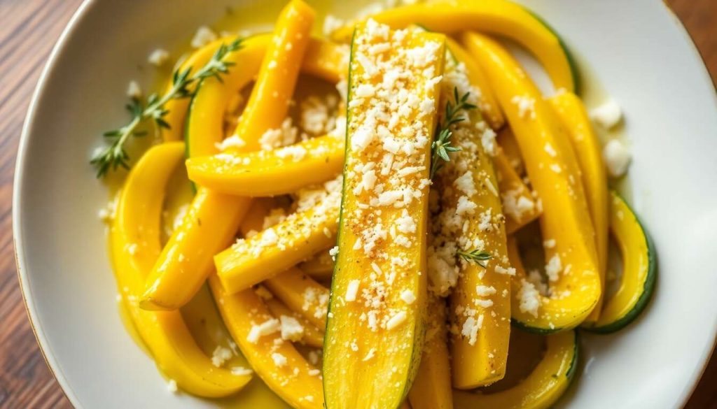 Recette délicieuse de courgettes jaunes