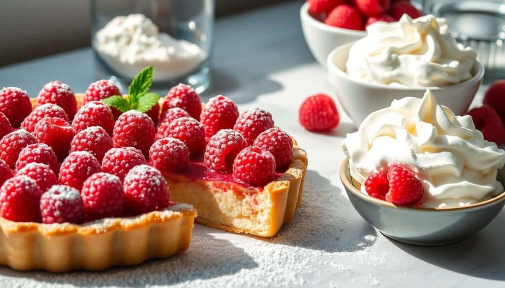 Tarte aux framboises et chantilly : recette facile et savoureuse