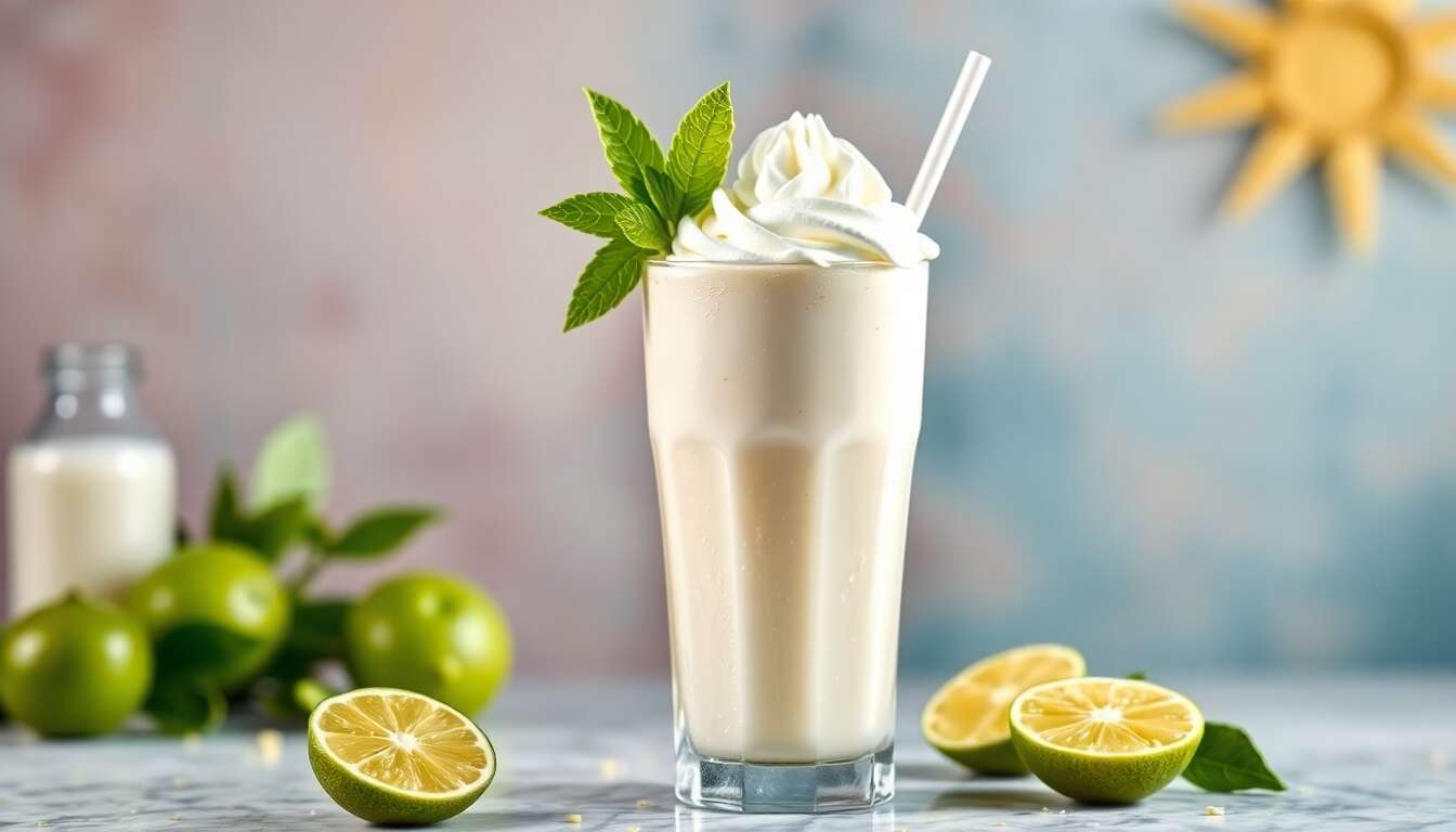 Milkshake vanille citron vert : recette rafraîchissante et gourmande