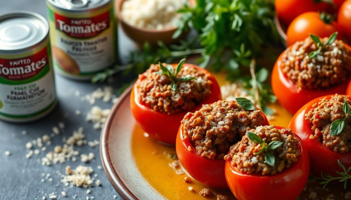 Tomates farcies à la sauce bolognaise : recette savoureuse