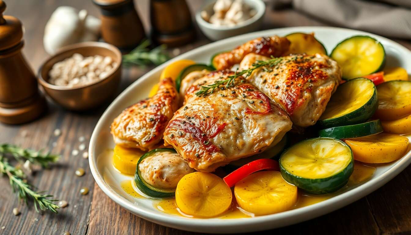 Poulet aux courgettes et aubergines : une recette savoureuse