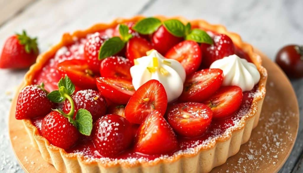 Tarte Fraise, tomate et Fruit de la Passion : recette Originale et Savoureuse