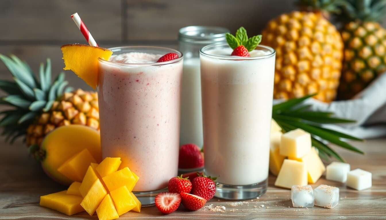 Smoothie glacé aux fruits d'été : recette rafraîchissante