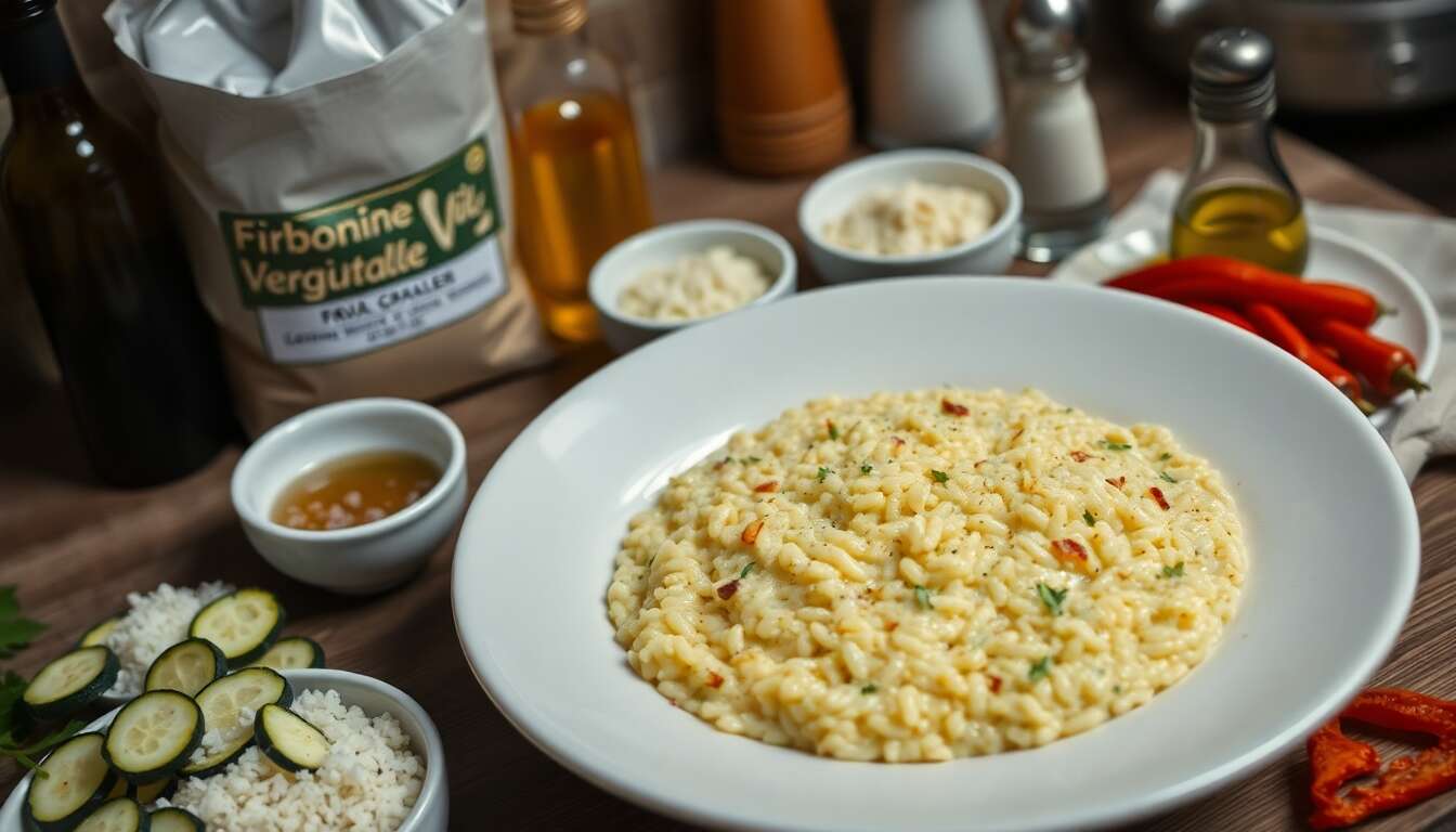 Risotto aux courgettes et poivrons : recette facile et savoureuse