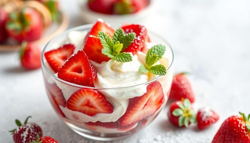 Coupe de fraises et crème fouettée : dessert gourmand et frais