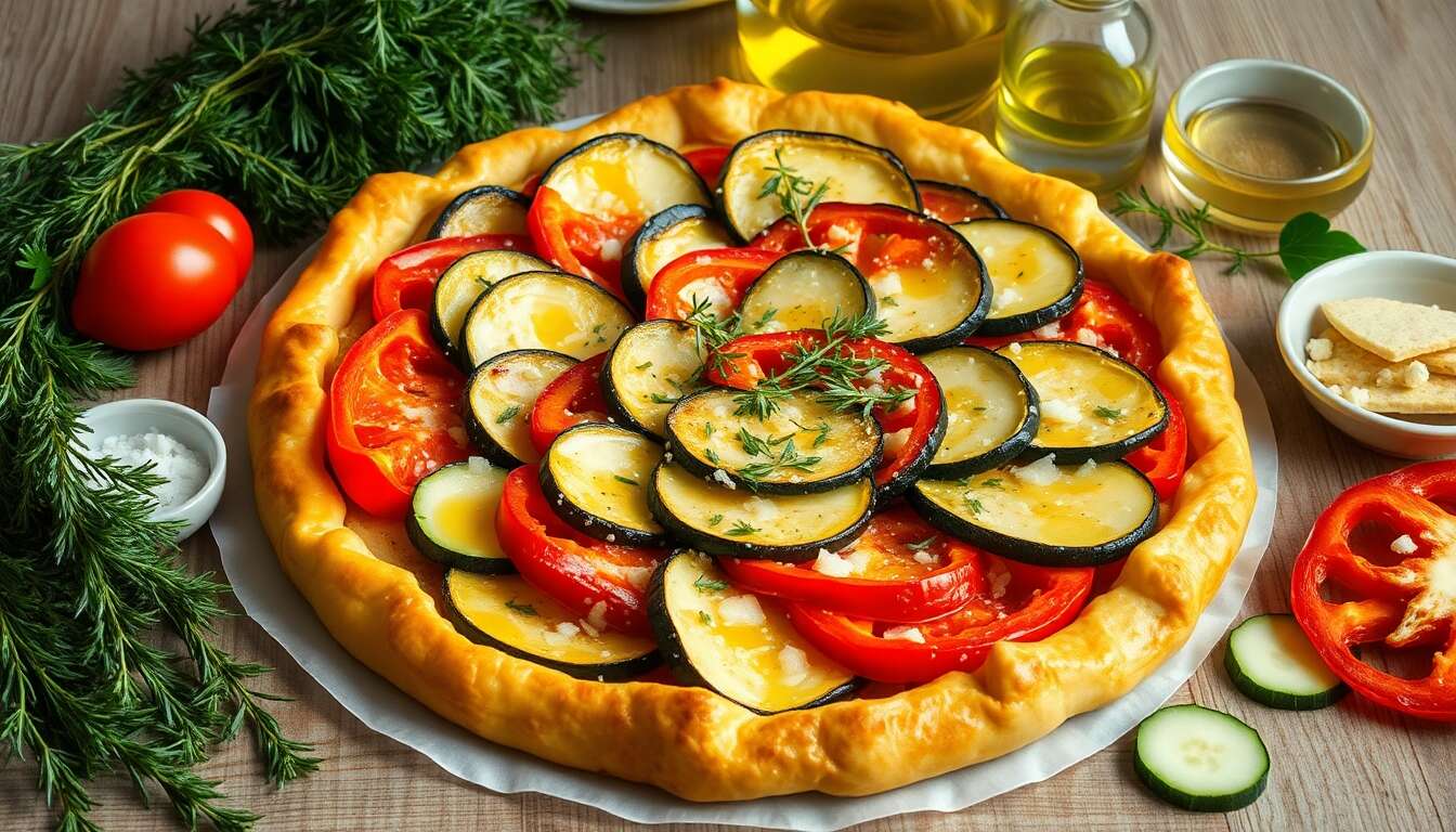 Tarte aux légumes du soleil : recette savoureuse et colorée