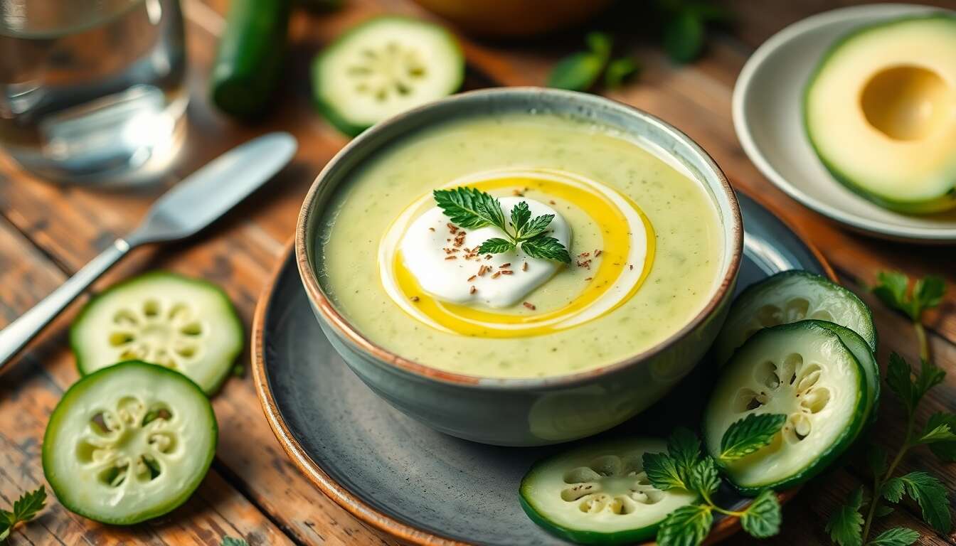 Recette de gaspacho au concombre avec Cook Expert