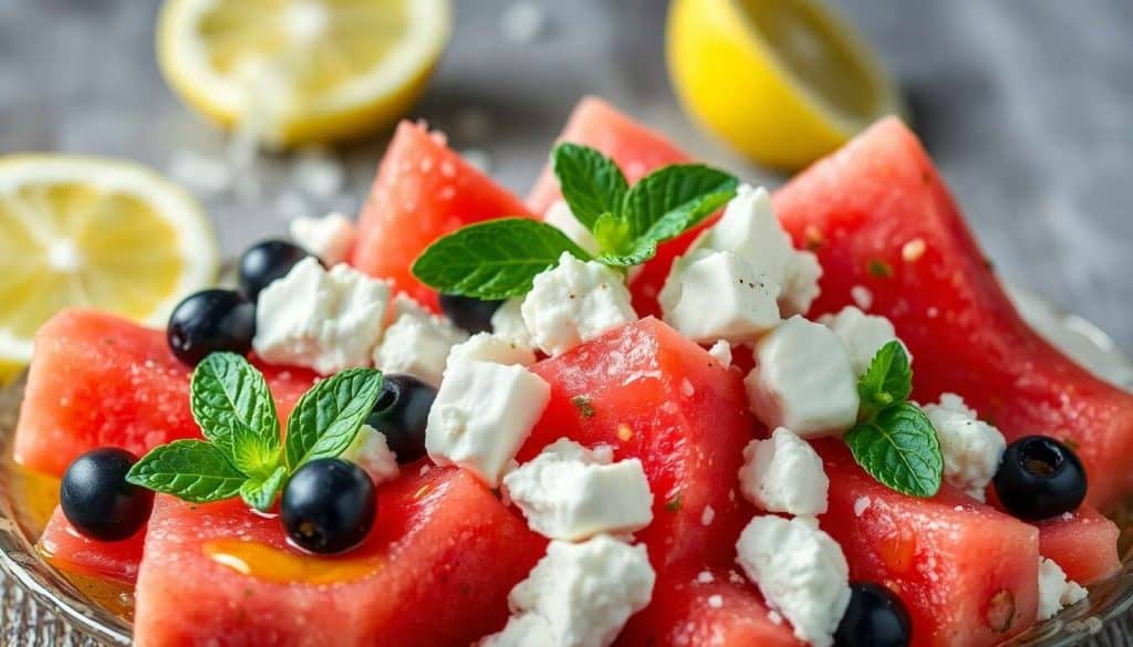 Salade fraîcheur : pastèque et feta