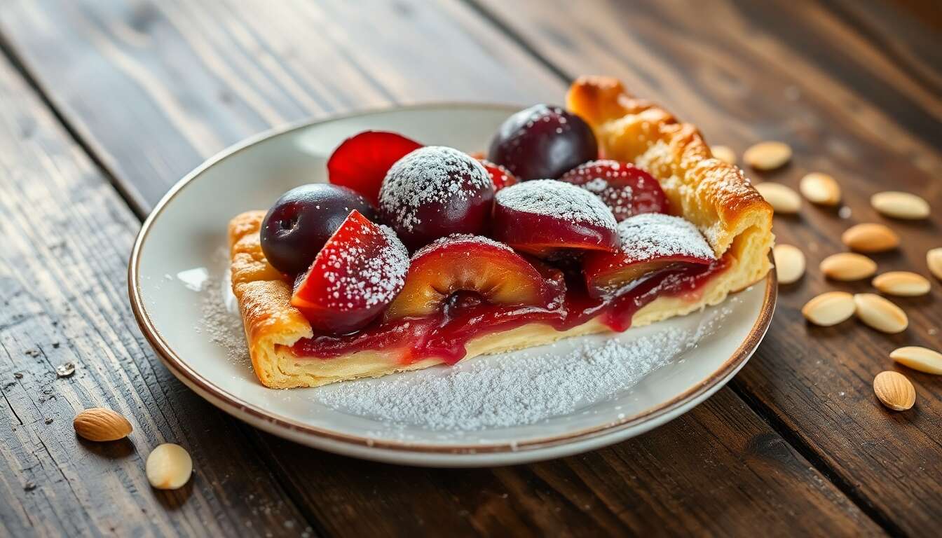Tarte feuilletée aux prunes : recette gourmande