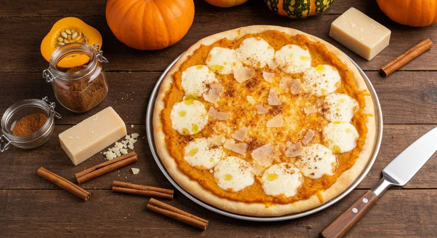 Recette de pizza citrouille pour Halloween