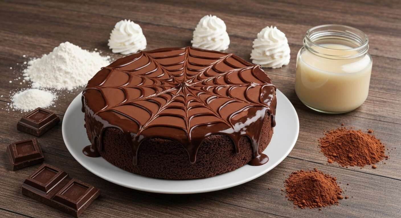 Gâteau toile d'araignée au chocolat : recette terrifiante et gourmande