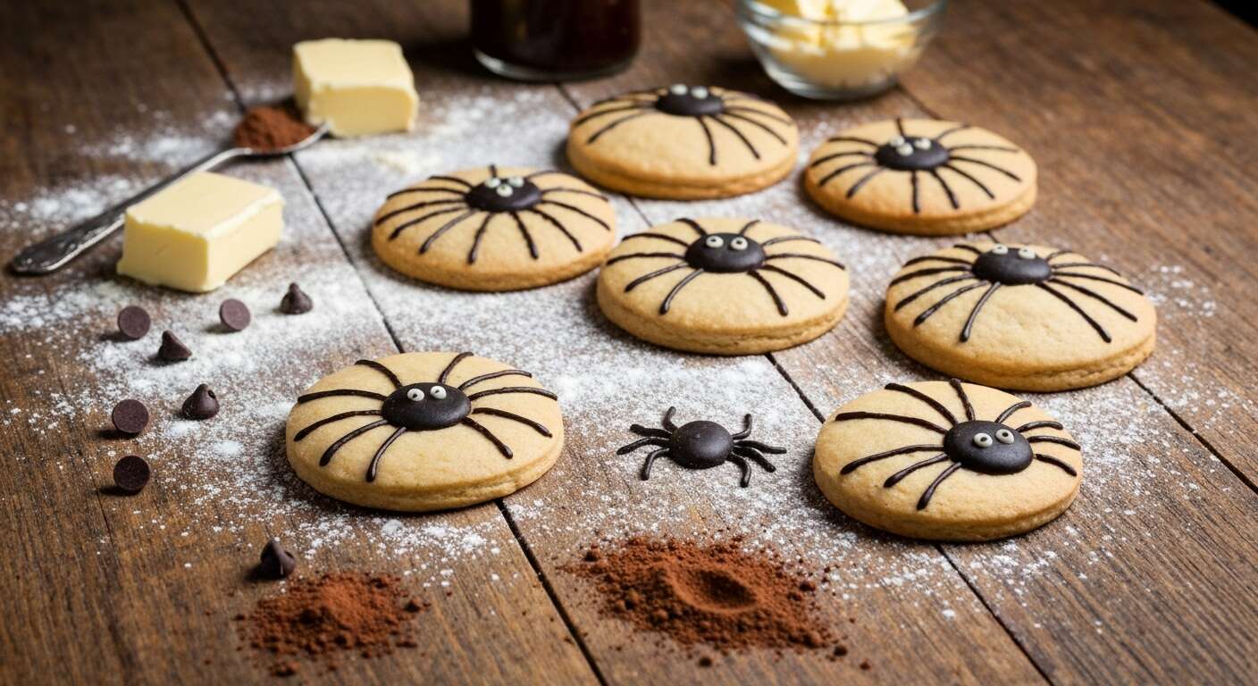 Biscuits d'Halloween : recette Facile d'Araignées