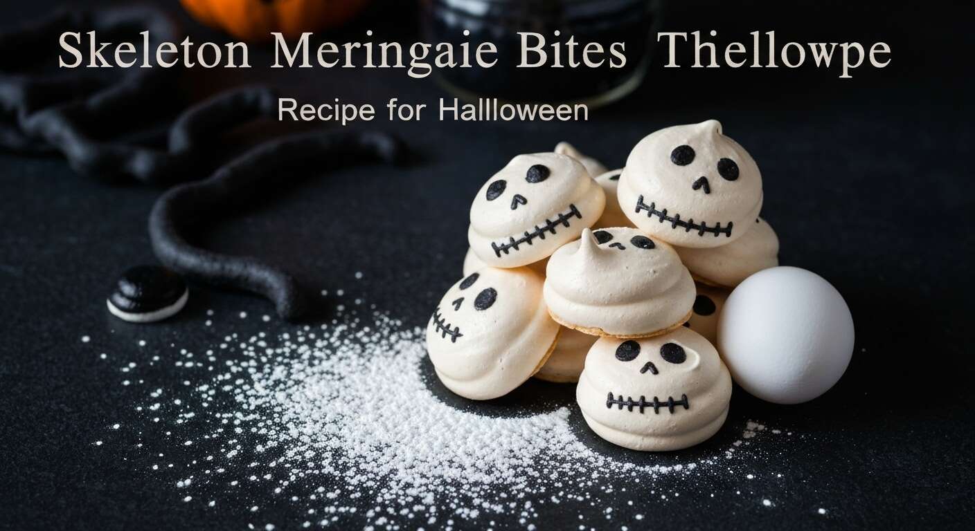 Recette de bouchées squelettes en meringue pour Halloween